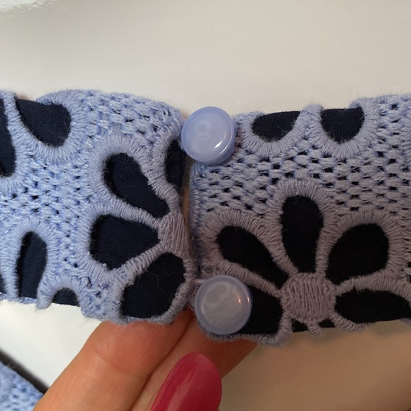 Maeve Blue Quinn Tank With Daisy Overlay Size 8 - Picture 5 of 7